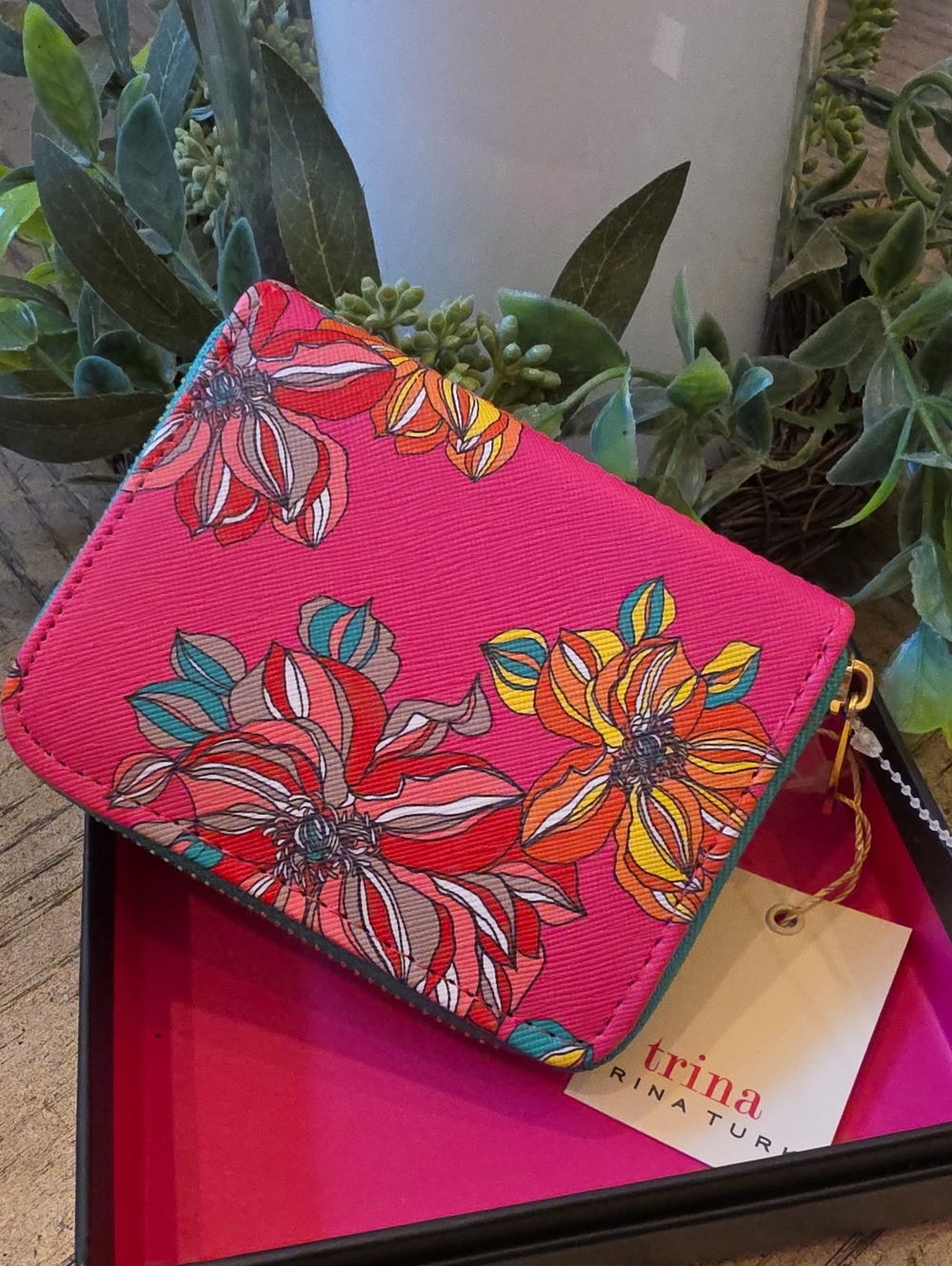 Floral Pink Wallet Trina Turk NWT